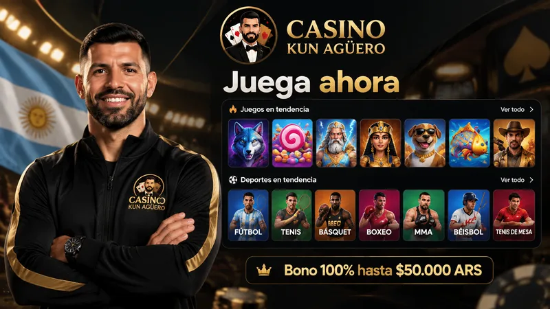 Juegos y deportes en tendencia en el lobby de Kun Aguero